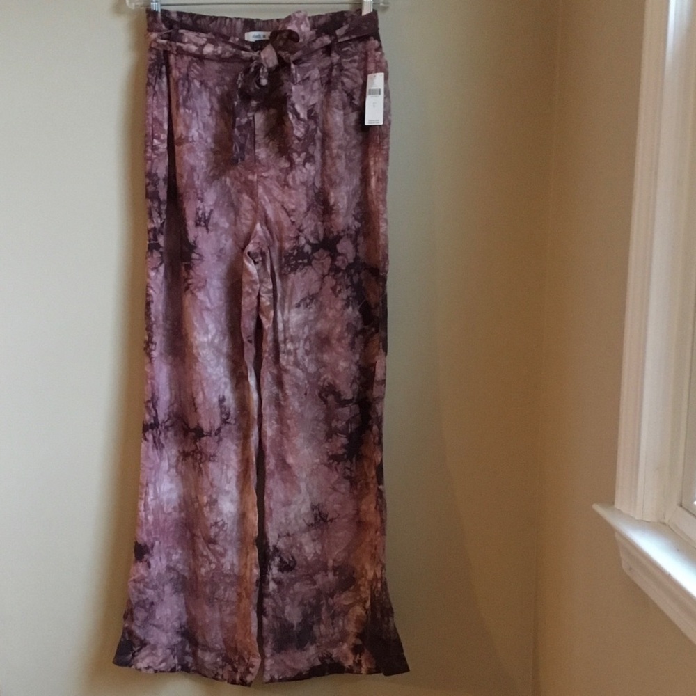 Anthropologie Cloth & Stone Venice Tie Dye Wide Leg Pants - Picture 4 of 13